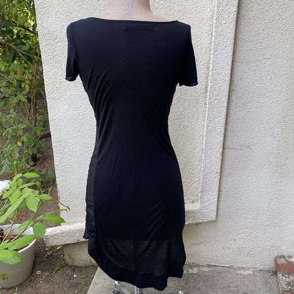 All Saints beautiful black t-shirt dress/coverup with sheer on sides & bottom. - Picture 6 of 10